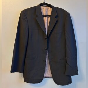 J. Ferrar Black Sport Coat with Classic Notch Lapels